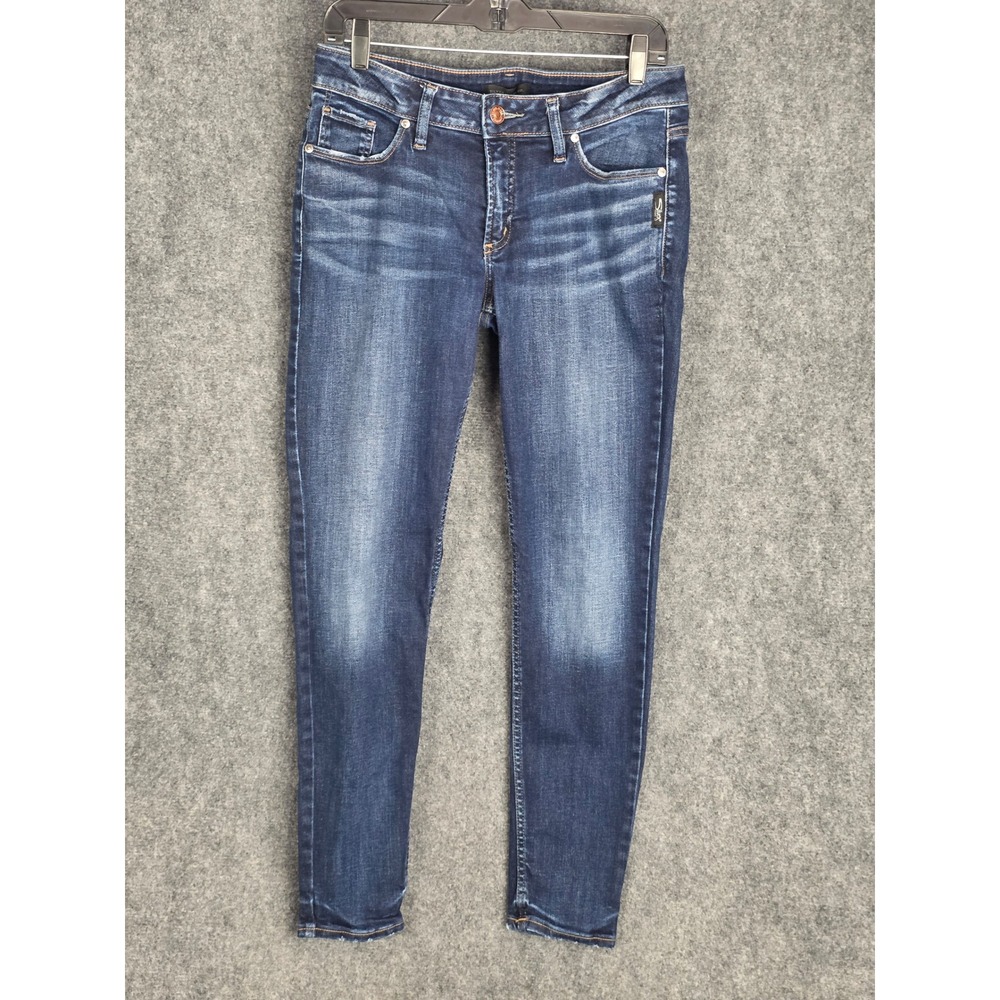 Silver Jeans Suki Skinny Women's‎ Blue Wash Denim Jeans W30 L29 Casual Chic Boho